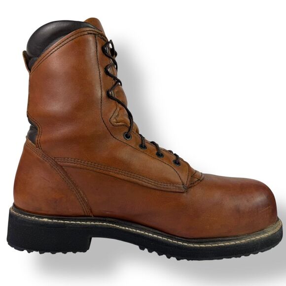 Red Wing 4208 Work Boots Steel Toe Safety Brown Leather Men’s 12 EE Extra Wide - Picture 5 of 12